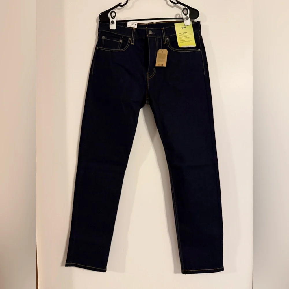 Levi's Men's 502 Taper Stretch Jeans Deep Indigo 32 New - Picture 1 of 7